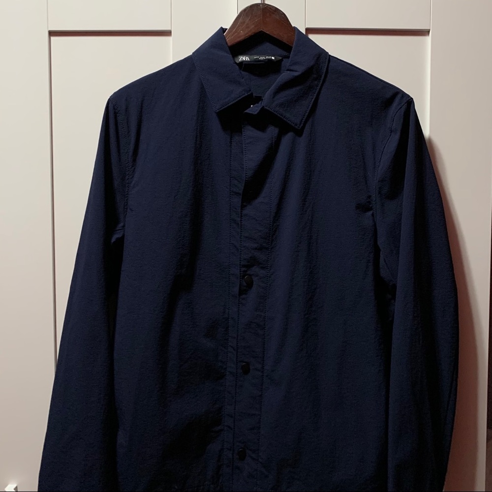 ZARA Men’s light weight overshirt Size M Blue
